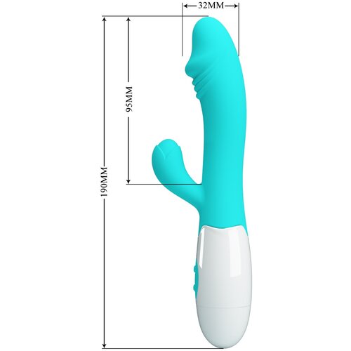 Pretty Love Vibrator Rabbit Pretty Love Snappy Aqua Green Slike