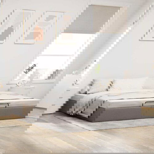 vidaXL Otomanski okvir kreveta bez madraca smeđesivi 180x200cm tkanine Cene
