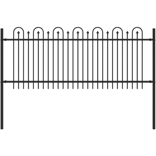  Ograda sa &amp;scaron;iljkom i lukom Crna 200 x 130 cm Slike