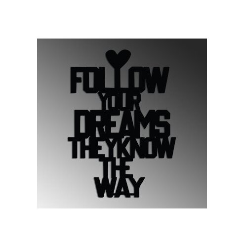 Opviq zidna dekoracija Dreams Way, 40x54 cm, 1.5 mm, Crna Slike
