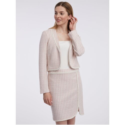 Orsay Light pink ladies tweed jacket - Ladies Slike