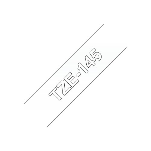Brother Tze-145 združljiv laminirani trak - 18 mm x 8 metrov bel/prozoren, (21405939) Cene