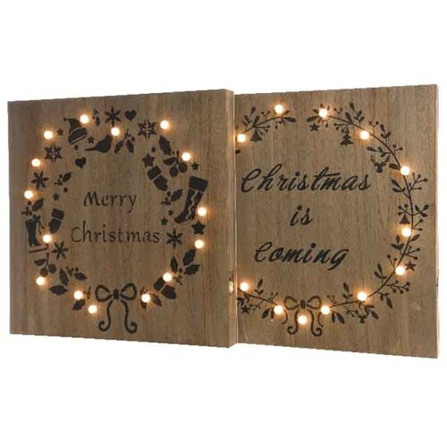 Other novogodišnja dekoracija drvena sa lampicama na baterije Cene