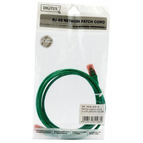 Digitus UTP CAT.6 patch 0,5m zelen DK-1617-005/G Slike