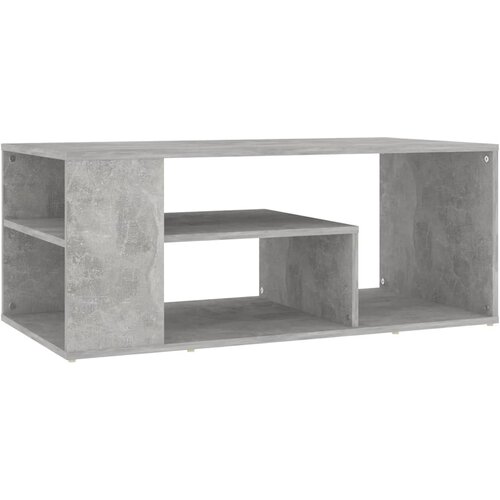 Maison Chic Klubska mizica - kavna mizica - Nizka mizica betonsko siva 100x50x40 cm iverna plošča, (21753742) Cene