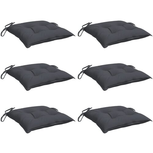  Jastuci za stolice 6 kom antracit 50x50x7 cm od tkanine Oxford Slike