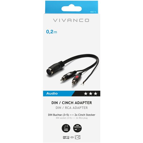 Vivanco Adapter DIN-Cinch 0,2m Slike