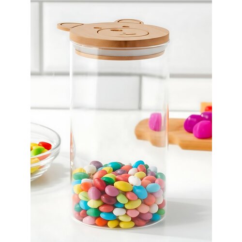 Sinsay Staklena posuda za hranu s bambusovim poklopcem Slike