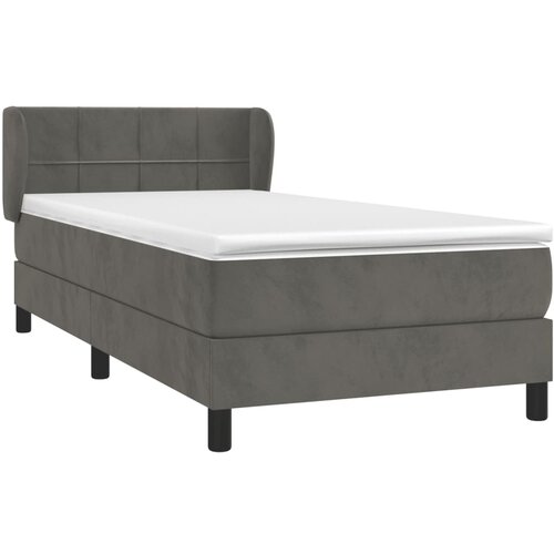Box spring krevet s madracem tamnosivi 100x200 cm bar&amp;scaron;unasti Slike