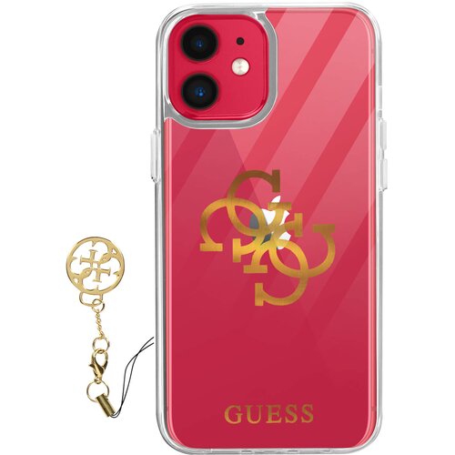 Guess Apple iPhone 11 Hard Case 4G Charms Transparent Gold Logo, Zlata, (5000016372) Cene