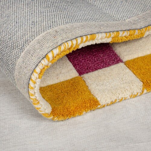 Flair Rugs rumen/rožnat ročno tkan volnen tekač 60x230 cm kai wool border &amp;ndash; Slike