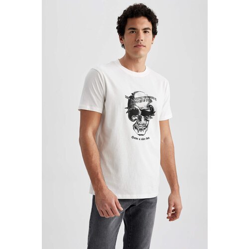 Defacto Slim Fit Crew Neck Printed T-Shirt Slike
