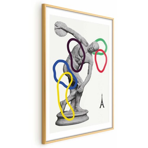  Plakat - Collage Graphic - Discus Thrower - Sculpture 40x60 Zlatni okvir s margom Cijene