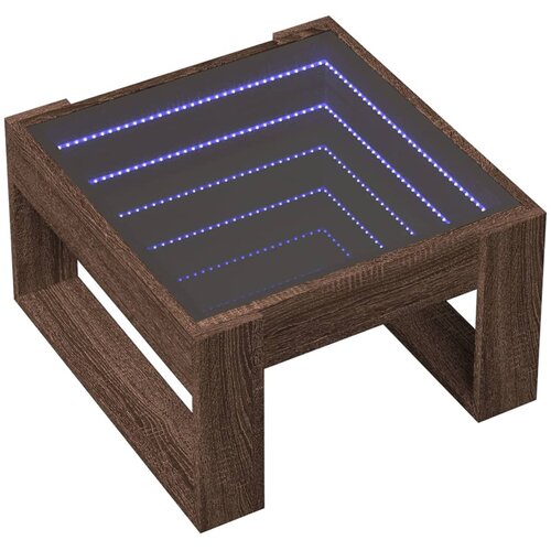  Stolić s beskonačnim LED svjetlima boja hrasta 50x53x30 cm Slike