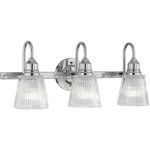 Quintiesse Addison Stenska svetilka s 3 lučmi, polirani krom, IP44, (22099000) Cene