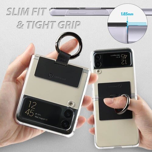  WHITESTONE PROZIRNA MASKA SA PRSTENOM ZA SAMSUNG GALAXY Z FLIP 4 &amp;ndash; CRNA Slike
