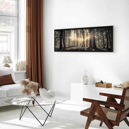  Slika - Forest Sun 150x50 U crnom drvenom okviru Slike