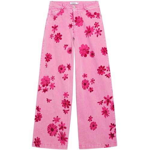 Desigual pink ženske farmerke Slike