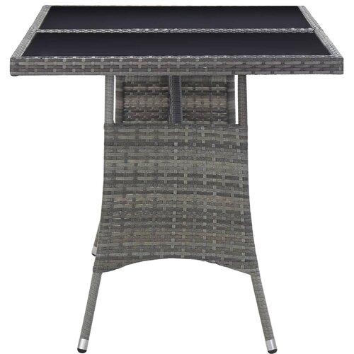  Vrtni stol sivi 140 x 80 x 74 cm od poliratana Slike