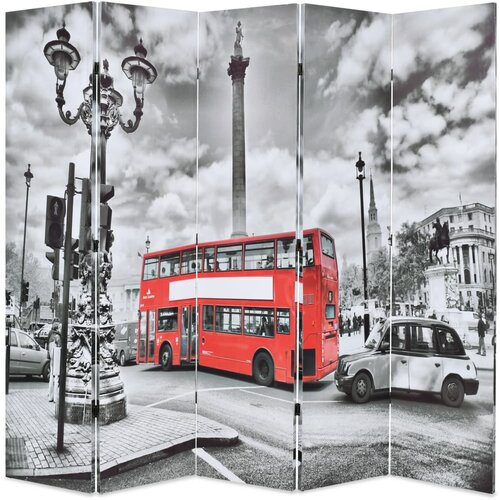 vidaXL Sklopiva sobna pregrada 200 x 170 cm slika londonskog autobusa Cene