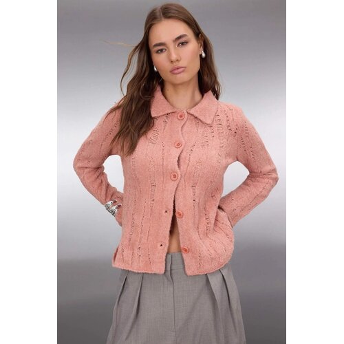 TRENDYOLMILLA Ženski kardigan Twoaw26Hi00192, Dried Rose-Pink Cene