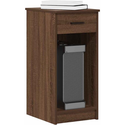 vidaXL Tower stalak za računalo s ladicom boja hrasta 35x45x77 cm Cijene