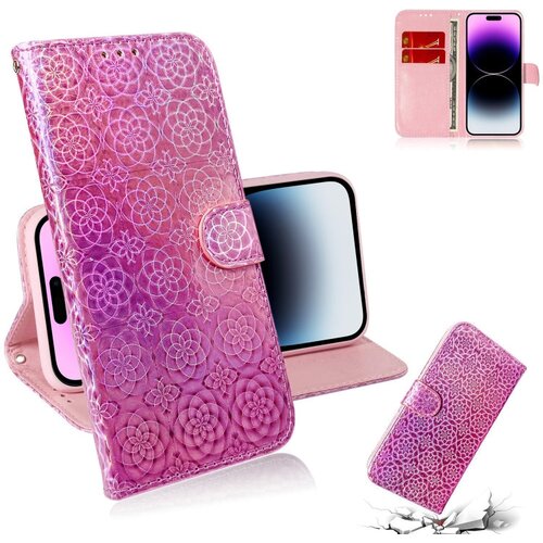  Eleganten etui/ovitek za iPhone 14 Plus, Hologram, Pink Cene