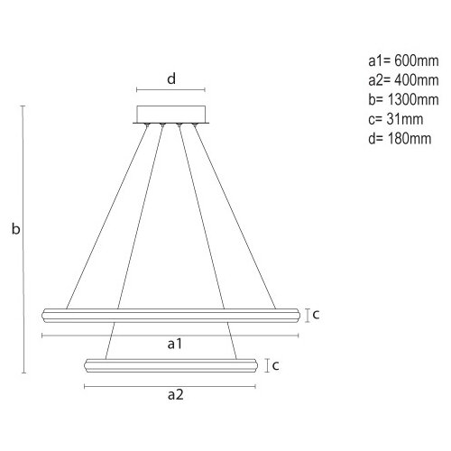  LED prigu&amp;scaron;iva luster na sajli LED/90W/230V 3000-6500K prečnik 60 cm + daljinski upravljač Slike
