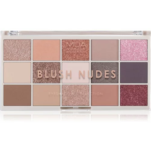 MUA Makeup Academy Professional 15 Shade Palette paleta senčil za oči odtenek Blush Nudes 12 g