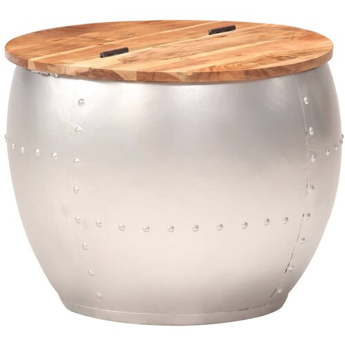 VidaXL Klubska mizica 53x43 cm trden akacijev les Slike