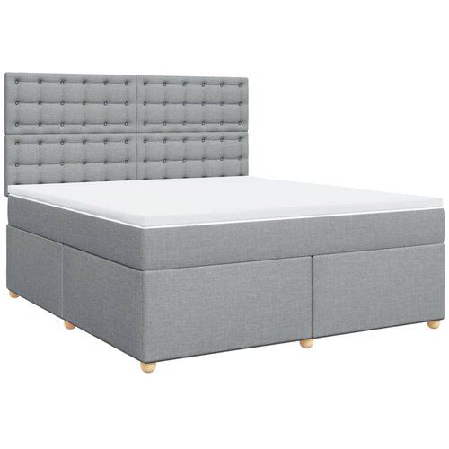 Maison Chic Box spring postelja - Vzmetna postelja z vzmetnico svetlo siva 180x200 cm blago SL5396, (21905314) Cene