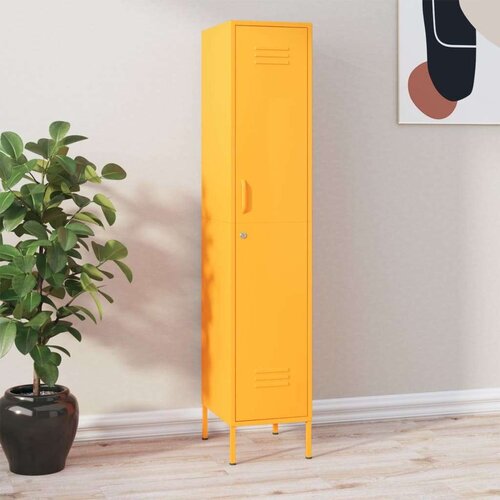 vidaXL Ormarić s ključem boja senfa 35 x 46 x 180 cm čelični Cijene