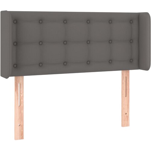  Uzglavlje s u&amp;scaron;ima sivo 103x16x78/88 cm od umjetne kože Slike