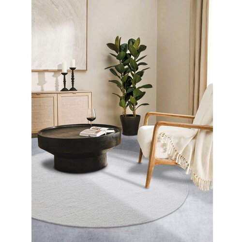 Villeroy &amp;amp; Boch Svijetlo sivi ručno rađen vuneni okrugao tepih &amp;oslash; 200 cm Francois &amp;ndash; Slike
