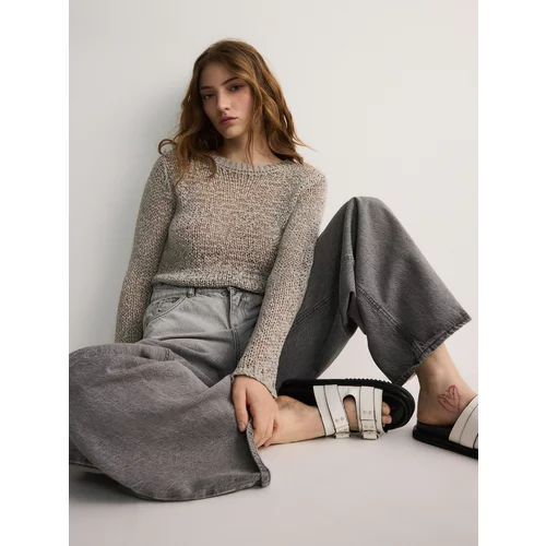 Reserved - Lagani pleteni džemper - light grey