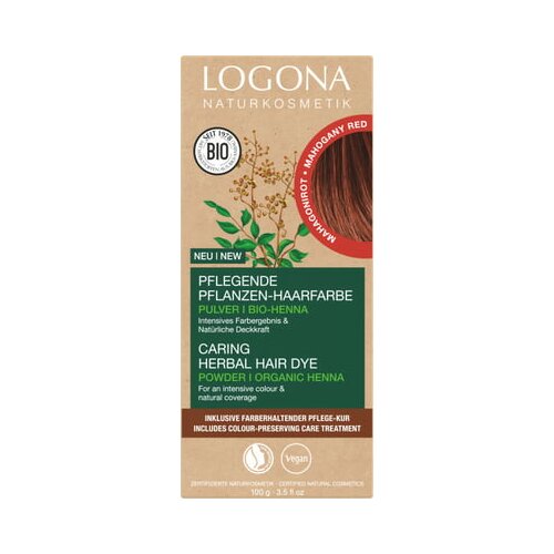 Logona biljna boja za kosu u prahu 050 mahagonij crvena Cijene