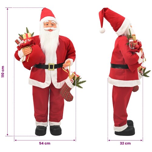 Figura Djed Božićnjak Crvena 110 cm Poliester Slike