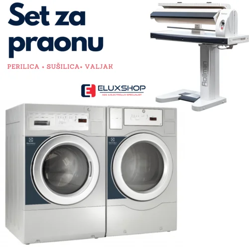 Electrolux MyPRO XL SET - Perilica WE1100P + Sušilica TE1220E - 12 kg + Rollman valjak za glačanje