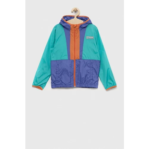 Columbia Otroška jakna Back Bowl Hooded Windbreaker vijolična barva