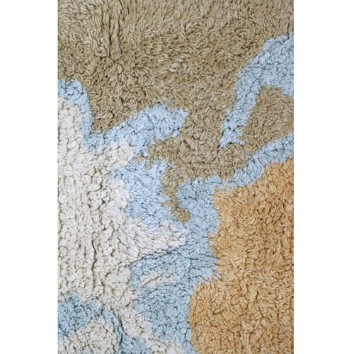 Lorena Canals Plavi/bež periv/ručno rađen pamučan dječji tepih za igru 70x100 cm Mini Worldmap &amp;ndash; Slike