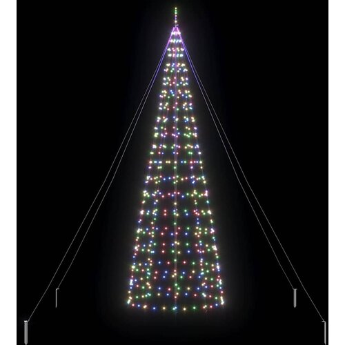  LED Božićno drvce s zemljanim klinovima &amp;Scaron;areni 400 cm Željezo Slike