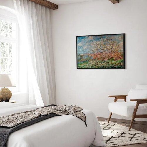  Slika - Claude Monet &amp;ndash; Spring 60x40 U crnom drvenom okviru Slike