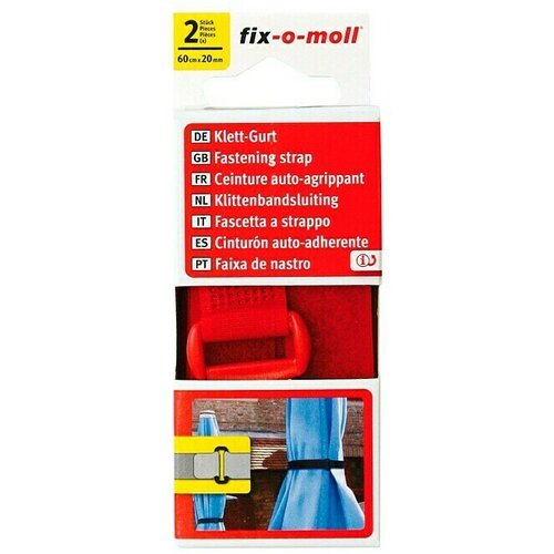 Fix-o-moll Pas z ježkom mini (60 cm x 20 mm, Rdeča, 2 kos) Slike