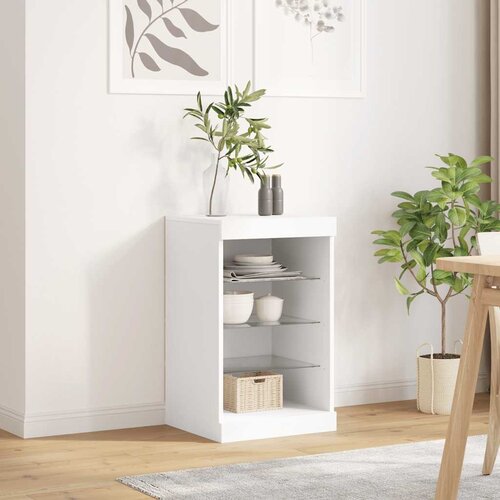  Komoda s LED svjetlima bijela 41x37x67 cm Cene