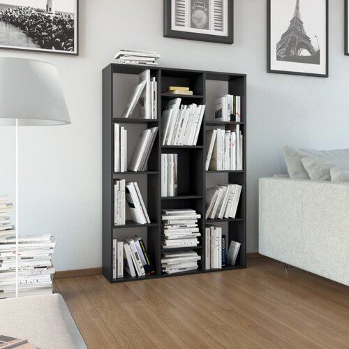 vidaXL Sobna pregrada / ormarić za knjige crni 100x24x140 cm iverica Cijene