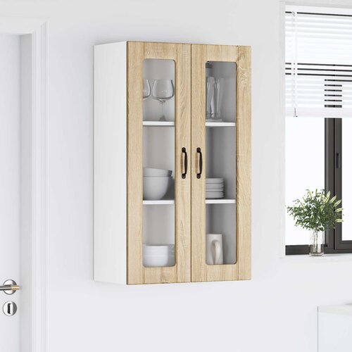  Zidni stakleni ormarić Lucca Hrast sonoma 60 x 31 x 100 cm Slike