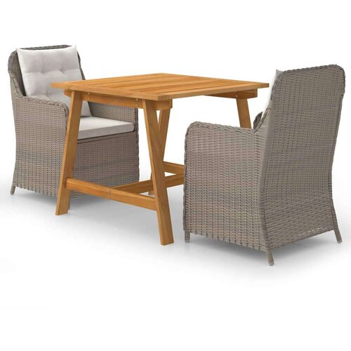  3-dijelni vrtni blagovaonski set smeđi Cijene