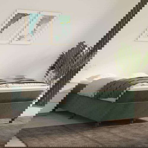 Box spring krevet s madracem tamnozeleni 120x200 cm baršunasti Cijene