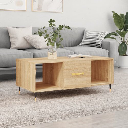 The Living Store Klubska mizica sonoma hrast 102x50x40 cm inženirski les - Klubska Mizica, (21573162) Cene
