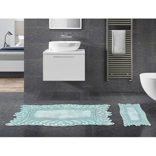 Hanah home set 2 prostirke za kupatilo Plavi Cene